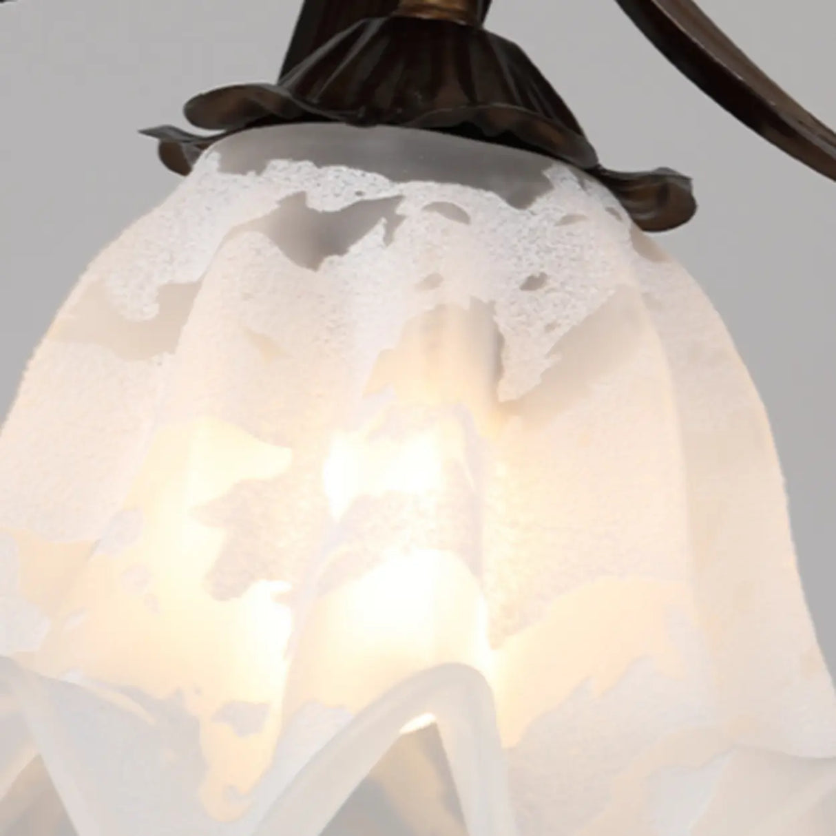Vintage Floral Glass Kitchen Island Pendant Lights Image - 9