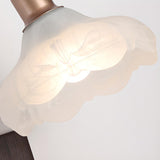 Vintage Floral Glass Swing Arm Wall Sconce Image - 21