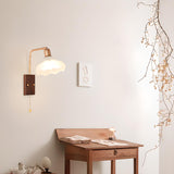 Vintage Floral Glass Swing Arm Wall Sconce Image - 4