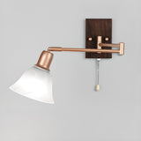 Vintage Floral Glass Swing Arm Wall Sconce Image - 7