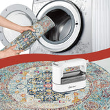 Vintage Floral Round Medallion Anti-Slip Area Rug Image - 10