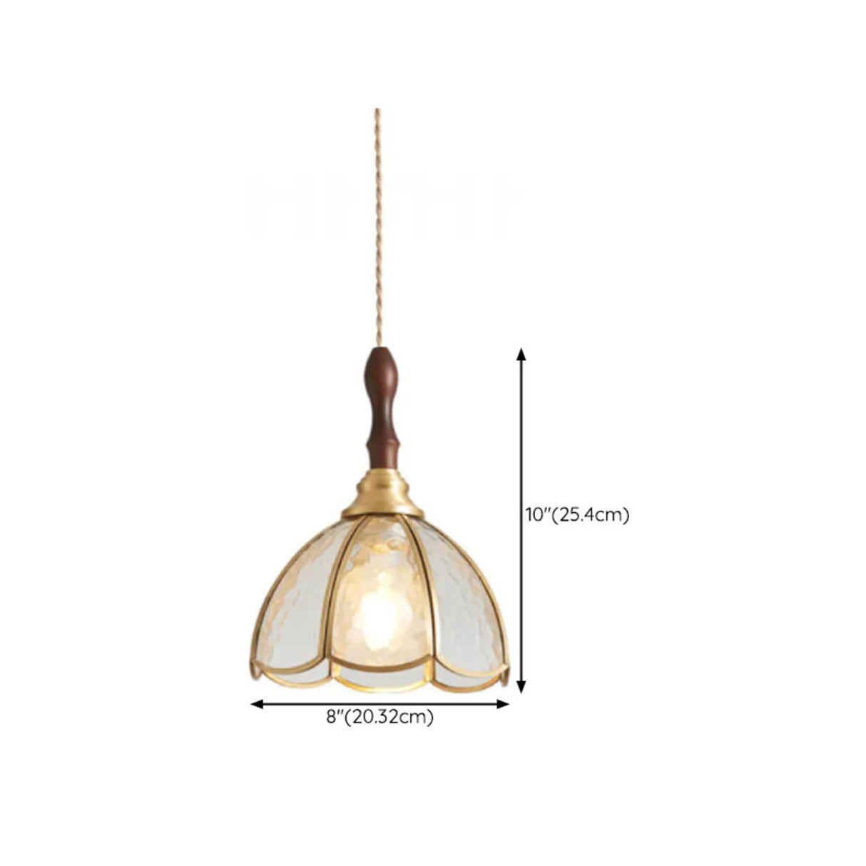 Vintage Floral Transparent Stained Glass Pendant Light Image - 16