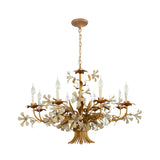 Vintage Floral White Petal Candlestick Bedroom Chandelier Image - 3