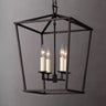 Rustic Geometric Candelabra Metal Gold 4-Bulb Chandelier Image - 8