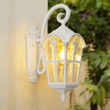 Vintage Geometric Metal Outdoor Wall Lamp White Dimming Image - 2