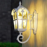 Vintage Geometric Metal Outdoor Wall Lamp White Dimming Image - 3