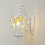 Vintage Geometric Metal Outdoor Wall Lamp White Dimming Image - 6