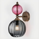 Vintage Glass and Brass Globe Wall Sconce  Image - 5