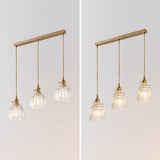 Vintage Glass Pendant Island Ceiling Lights Set Image - 4