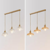 Vintage Glass Pendant Island Ceiling Lights Set Image - 5