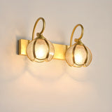 Vintage Gold 3-Light Globe Glass Vanity Light Image - 2