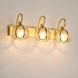 Vintage Gold 3-Light Globe Glass Vanity Light Image - 4