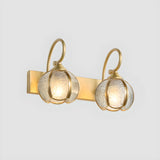 Vintage Gold 3-Light Globe Glass Vanity Light Image - 9