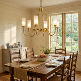 Vintage Gold Adjustable Curved Branch Cage Chandelier Image - 1