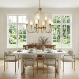 Vintage Gold Adjustable Curved Branch Cage Chandelier Image - 2