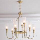 Vintage Gold Adjustable Curved Branch Cage Chandelier Image - 7