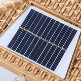 Vintage Gold Lantern Square Metal Outdoor Post Light Image - 14