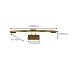 Vintage Gold Linear LED Mirrors Vanity Light Fixture #size