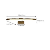 Vintage Gold Linear LED Mirrors Vanity Light Fixture Image - 16