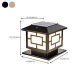 Vintage Gold Square Solar Lantern Outdoor Garden Lamp Image - 14