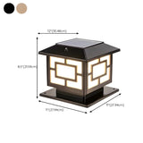 Vintage Gold Square Solar Lantern Outdoor Garden Lamp Image - 15