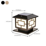 Vintage Gold Square Solar Lantern Outdoor Garden Lamp Image - 17