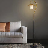 Vintage Green Lotus Leaf Metal LED Floor Lamp Image - 4