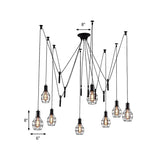 Vintage Industrial Black Metal Cage Pendant Light Image - 14