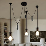 Vintage Industrial Black Metal Cage Pendant Light Image - 3