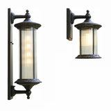 Vintage Industrial Cylindrical Glass External Wall Light Image - 7