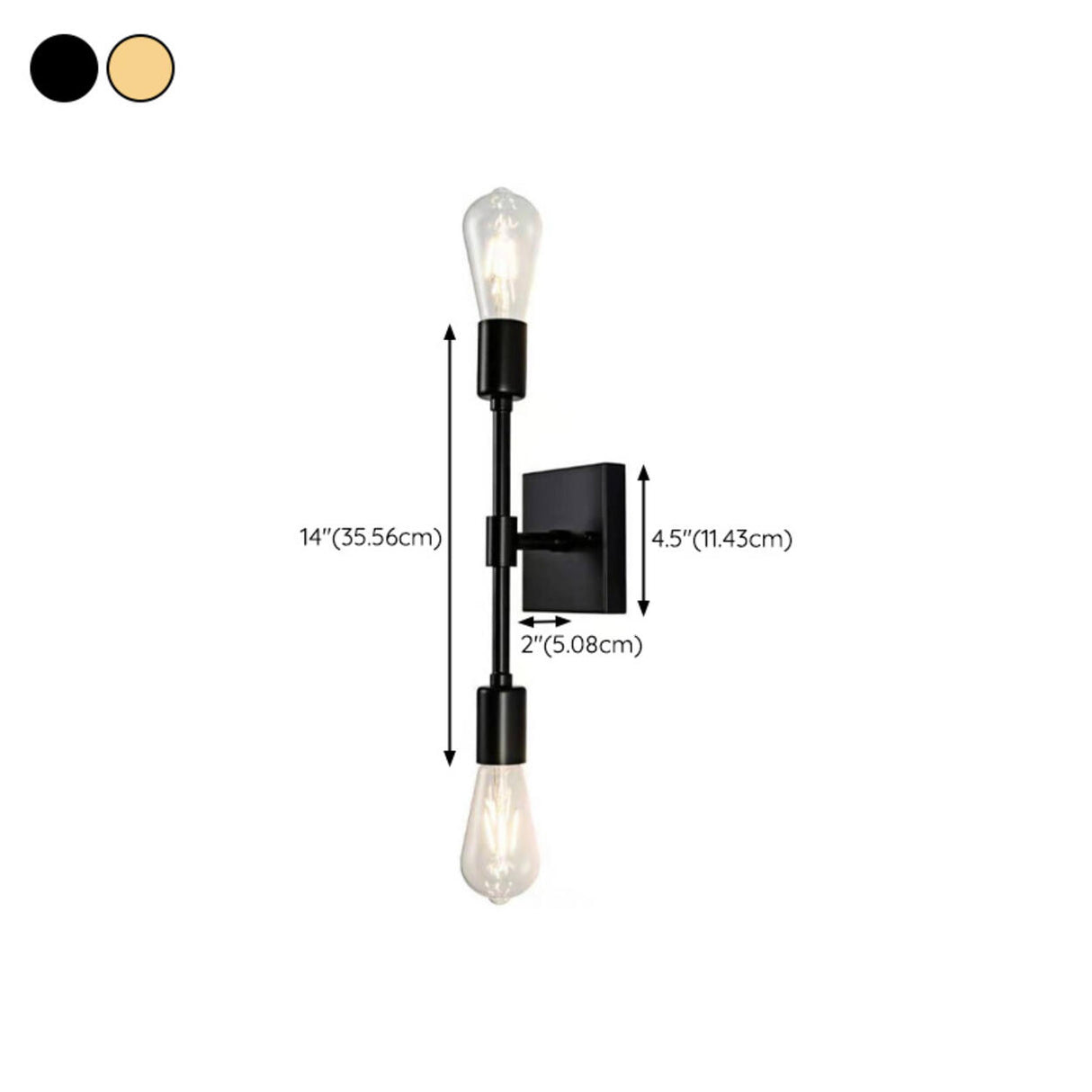 Vintage Industrial Double Bulb Vanity Wall Light Image - 15