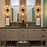 Vintage Industrial Double Bulb Vanity Wall Light Image - 2