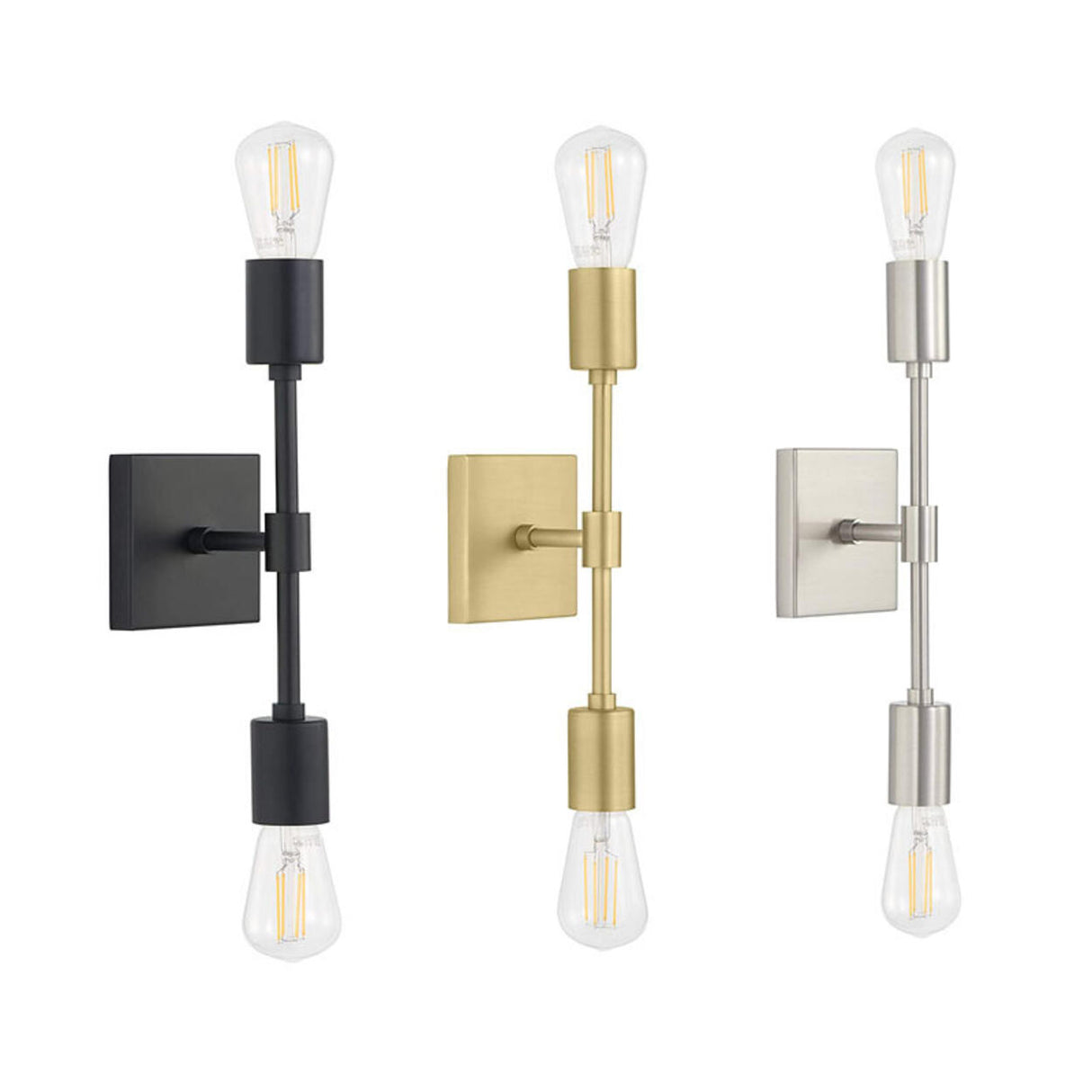 Vintage Industrial Double Bulb Vanity Wall Light Image - 5