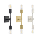 Vintage Industrial Double Bulb Vanity Wall Light Image - 5