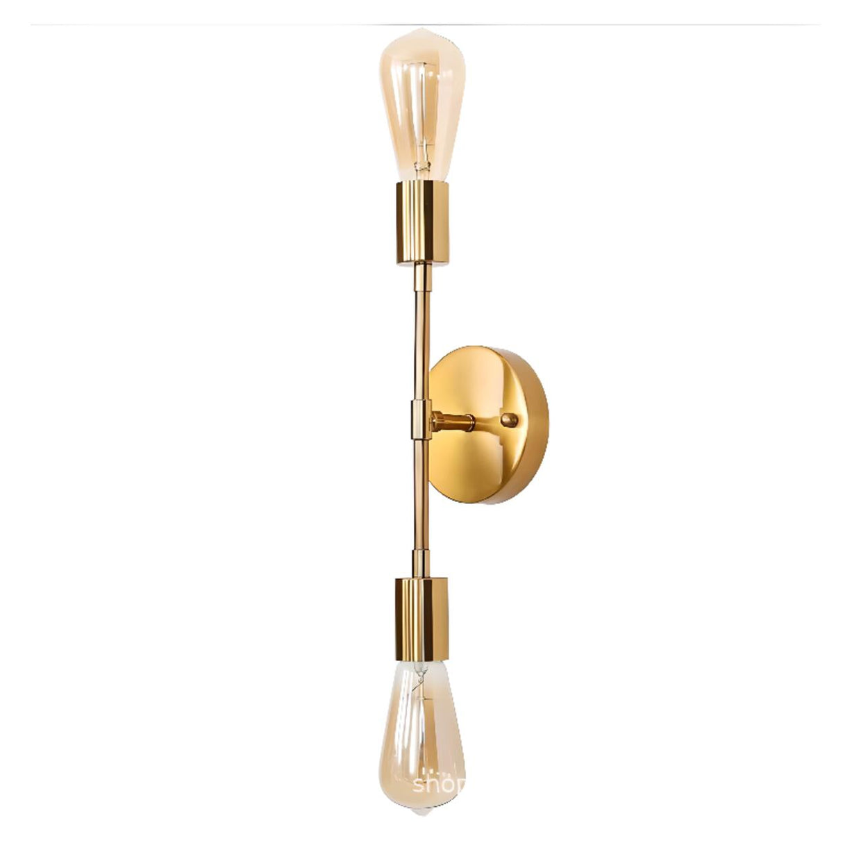 Vintage Industrial Double Bulb Vanity Wall Light Image - 9