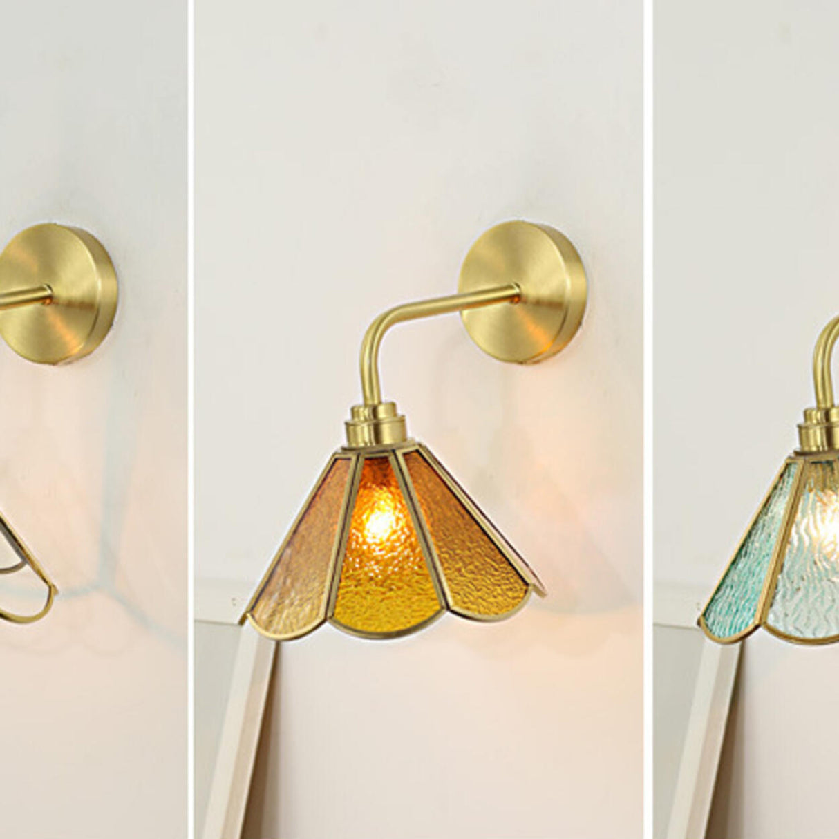 Vintage Industrial Floral Brass  Wall Sconce Image - 11