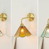 Vintage Industrial Floral Brass  Wall Sconce Image - 11