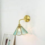 Vintage Industrial Floral Brass  Wall Sconce Image - 13