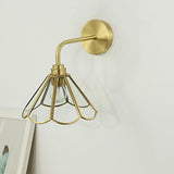 Vintage Industrial Floral Brass  Wall Sconce Image - 14