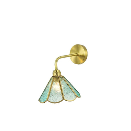 Vintage Industrial Floral Brass  Wall Sconce Image - 2