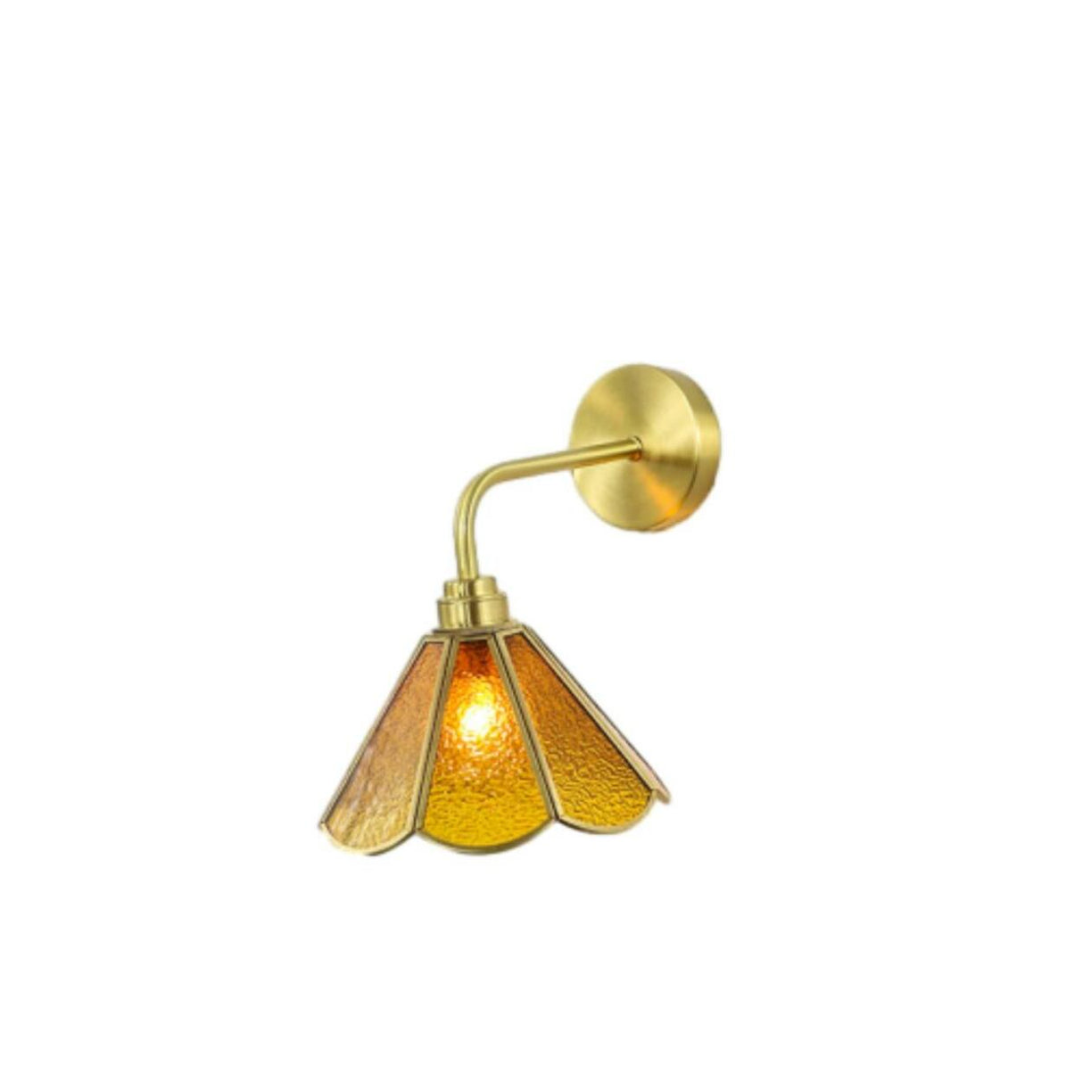 Vintage Industrial Floral Brass  Wall Sconce Image - 5