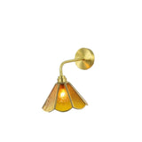 Vintage Industrial Floral Brass  Wall Sconce Image - 5