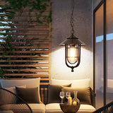 Vintage Industrial Lantern Outdoor Pendant Light Image - 3