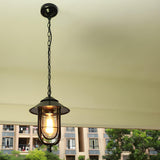 Vintage Industrial Lantern Outdoor Pendant Light Image - 4