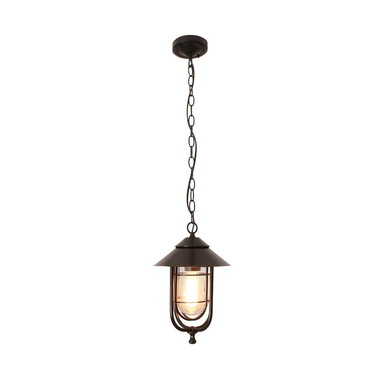 Vintage Industrial Lantern Outdoor Pendant Light Image - 6