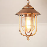 Vintage Industrial Lantern Outdoor Pendant Light Image - 7