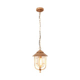 Vintage Industrial Lantern Outdoor Pendant Light Image - 9