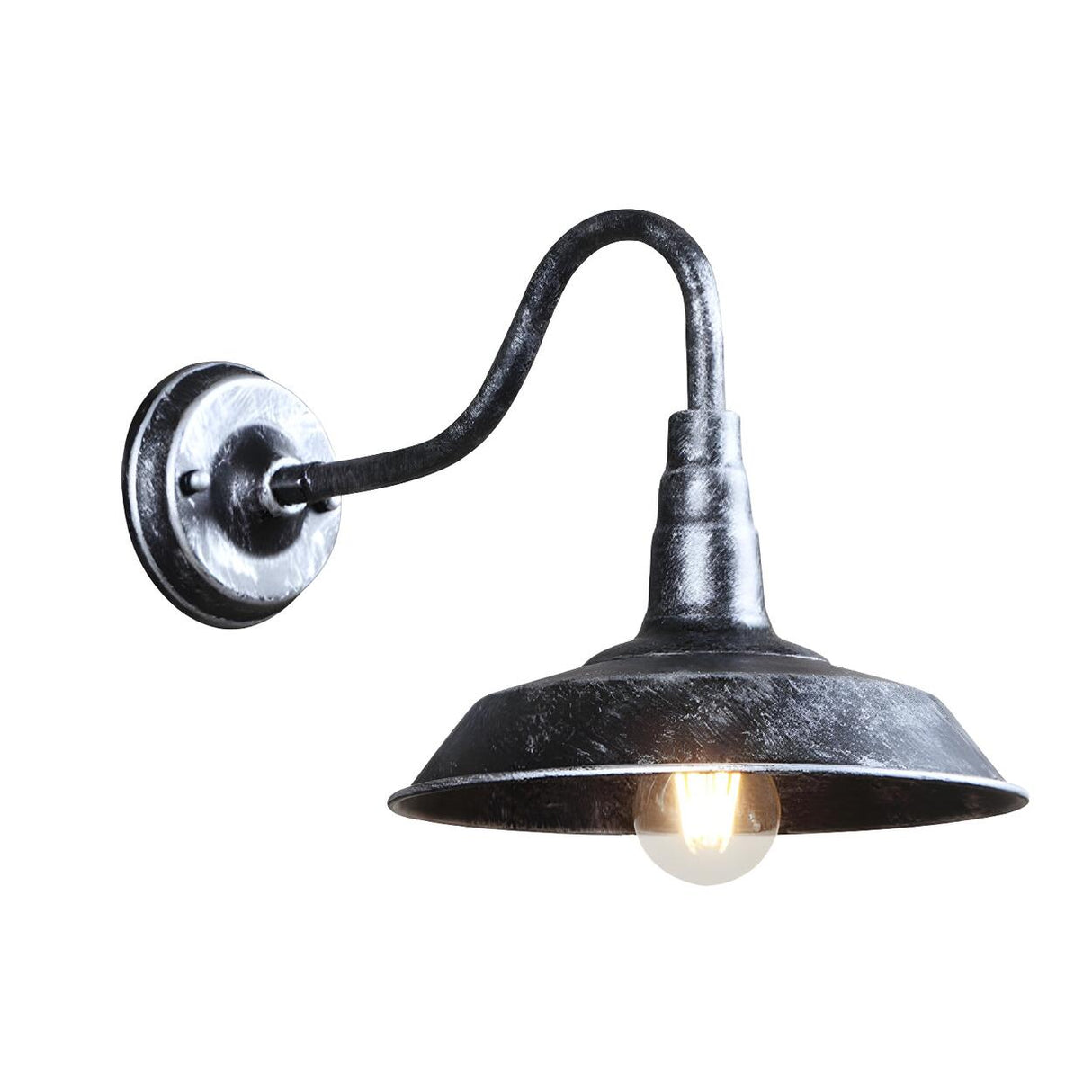 Vintage Industrial Outdoor Cone Metal Wall Sconce Image - 10