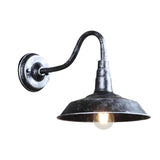Vintage Industrial Outdoor Cone Metal Wall Sconce Image - 10