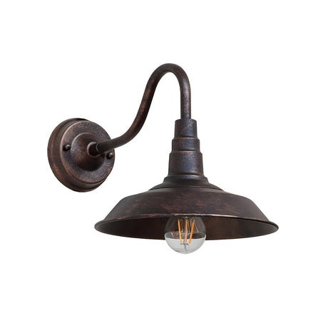 Vintage Industrial Outdoor Cone Metal Wall Sconce Image - 2